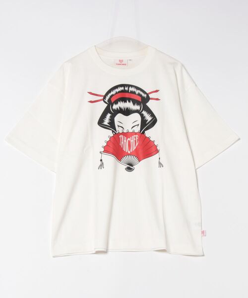 tシャツ 「ムラサキスポーツ限定」TAHCHEE/ターチー 半袖 Tシャツ フロントプリント オーバーサイズ 和モチーフ TC240700-01 レデ TAHCHEE ターチー 半袖 Tシャツ レディース フロントプリント