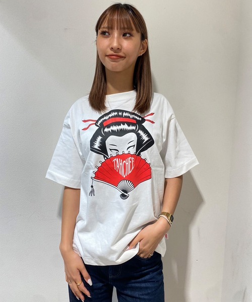 TAHCHEE ターチー 半袖 Tシャツ レディース バックプリント オーバーサイズ 和モチーフ TC240700-02 ムラサキスポーツ限定 ムラサキスポーツ限定】TAHCHEE/ターチー 半袖 Tシャツ フロント