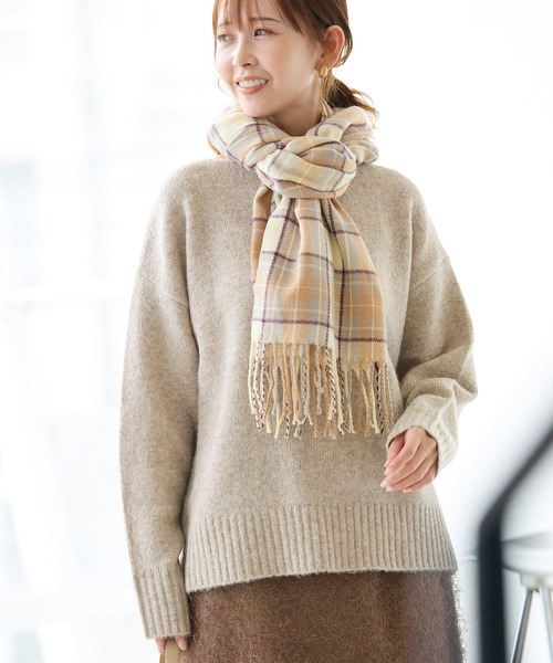 ROPE' PICNIC(ロペピクニック)の「ボートネックニットプルオーバー/光吸収発熱・帯電防止・洗濯機OK(ニット/セーター・レディース・サックスブルー/ライトグレー/ベージュ/キナリ・38)」の20枚目の写真