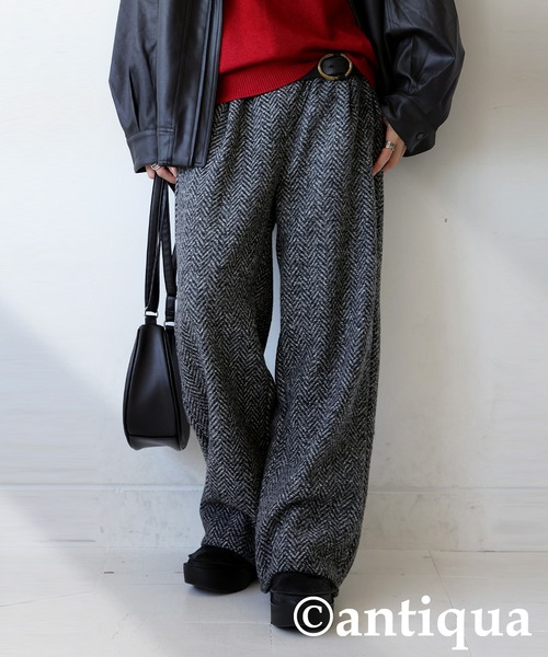 antiqua(アンティカ)の「ツイードアシメパンツ(その他パンツ・レディース・ブラックミックス・R/P)」の14枚目の写真