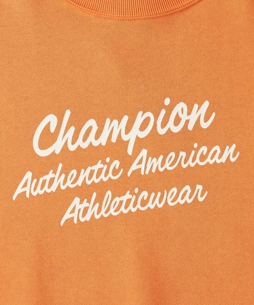 Champion（チャンピオン）の「Champion(チャンピオン)【レディース】裏起毛クルーネックスウェット（スウェット・レディース・グレー/ネイビー/オレンジ/ホワイト・S/M/L/XL）」の6枚目の写真