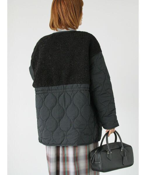 Lugnoncure（ルノンキュール）の「ボアキルト切替コート（その他アウター・レディース・オフホワイト/ブラック/カーキ・F）」の15枚目の写真