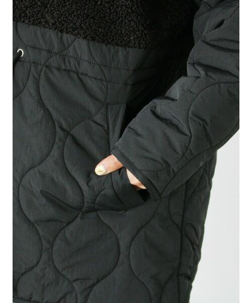 Lugnoncure（ルノンキュール）の「ボアキルト切替コート（その他アウター・レディース・オフホワイト/ブラック/カーキ・F）」の17枚目の写真