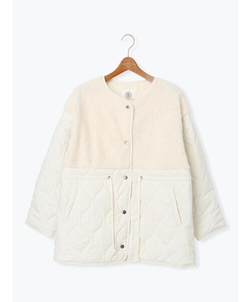 Lugnoncure（ルノンキュール）の「ボアキルト切替コート（その他アウター・レディース・オフホワイト/ブラック/カーキ・F）」の19枚目の写真