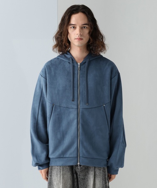 HARE（ハレ）の「SOFTフェイクスウェードZIPパーカー(HARE)（パーカー