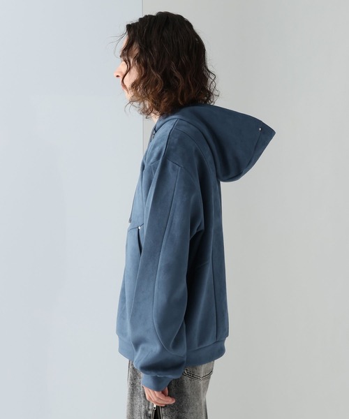 HARE（ハレ）の「SOFTフェイクスウェードZIPパーカー(HARE)（パーカー・メンズ・グレー/ブラック/ブルー・FREE）」の21枚目の写真