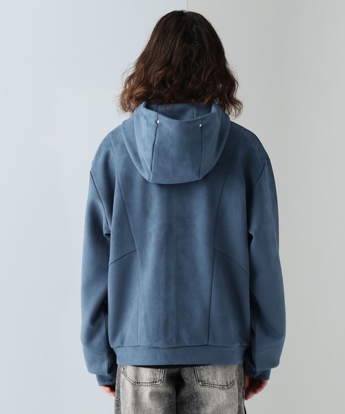 HARE（ハレ）の「SOFTフェイクスウェードZIPパーカー(HARE)（パーカー・メンズ・グレー/ブラック/ブルー・FREE）」の22枚目の写真