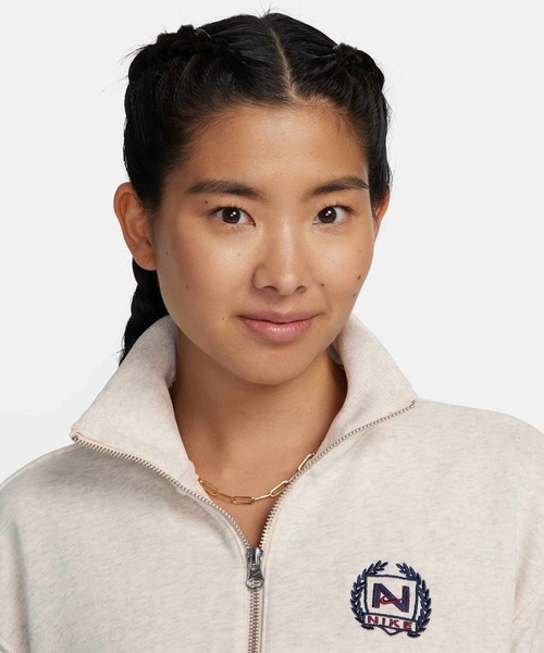 NIKE オーバーサイズド 1/2ジップ クロップ フリース スウェット未使用 NIKE】ウィメンズ オーバーサイズド 1/2ジップ クロップ