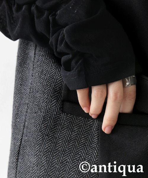 antiqua(アンティカ)の「アシメデザインベスト(ベスト・レディース・ブラック・ONESIZE)」の2枚目の写真