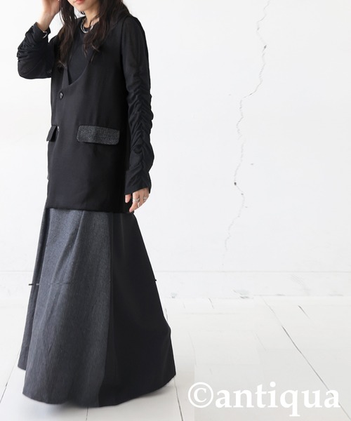 antiqua(アンティカ)の「アシメデザインベスト(ベスト・レディース・ブラック・ONESIZE)」の3枚目の写真