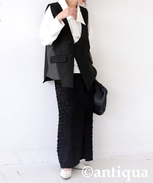 antiqua(アンティカ)の「アシメデザインベスト(ベスト・レディース・ブラック・ONESIZE)」の12枚目の写真