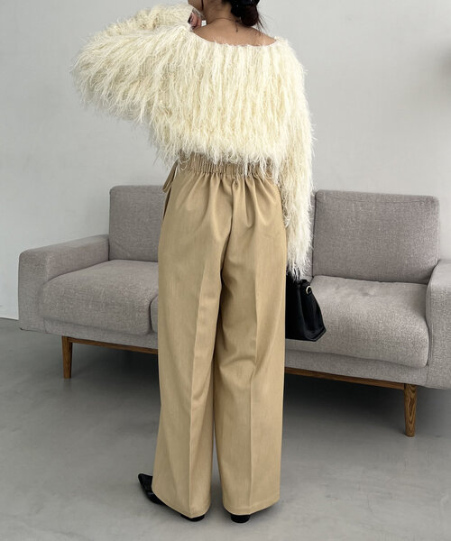 CAPRICIEUX LE'MAGE（カプリシューレマージュ）の「ラップリボンパンツ（その他パンツ・レディース・ブラック/ベージュ・36/38）」の20枚目の写真