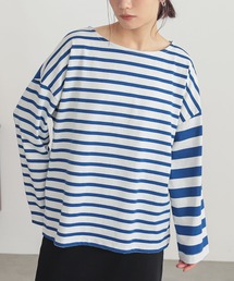 n'OrLABEL | 『ミックスボーダーカットソー』(Tシャツ/カットソー)