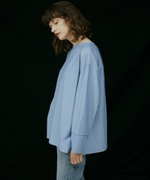 Alia（アリア）の「drop shoulder border tops（Tシャツ/カットソー）」
