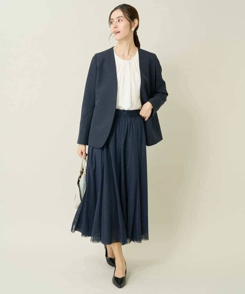 a.v.v（アーヴェヴェ）の「【洗える】チュールマーメイドスカート（スカート・レディース・ネイビー/ブラック・34/36/38/40/42）」の7枚目の写真