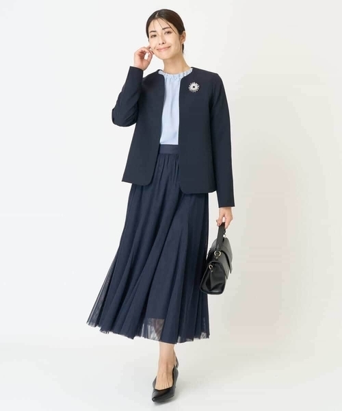 a.v.v（アーヴェヴェ）の「【洗える】チュールマーメイドスカート（スカート・レディース・ネイビー/ブラック・34/36/38/40/42）」の12枚目の写真