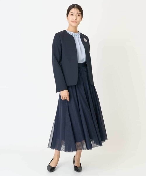 a.v.v（アーヴェヴェ）の「【洗える】チュールマーメイドスカート（スカート・レディース・ネイビー/ブラック・34/36/38/40/42）」の13枚目の写真