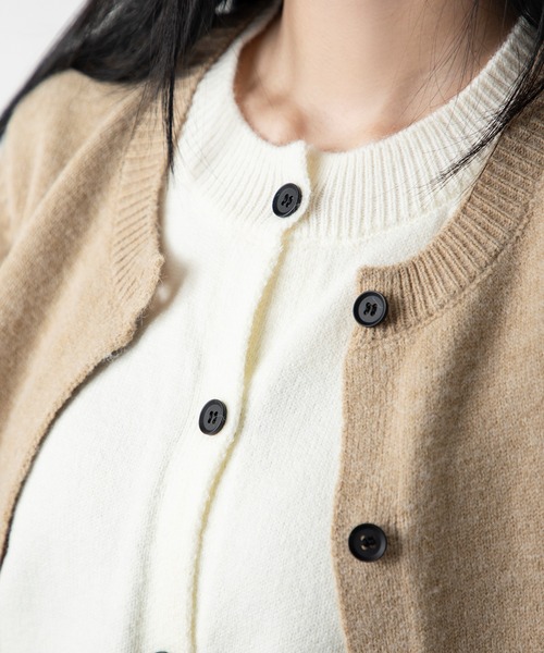 MILLION CARATS（ミリオンカラッツ）の「フェイクレイヤード ニットカーデ＆リラックススカートセット（アンサンブル・レディース・ブラウン/グレー・FREE）」の20枚目の写真