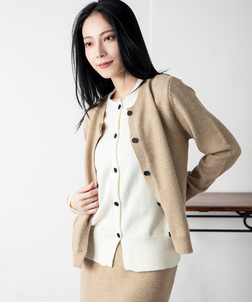 MILLION CARATS（ミリオンカラッツ）の「フェイクレイヤード ニットカーデ＆リラックススカートセット（アンサンブル・レディース・ブラウン/グレー・FREE）」の19枚目の写真