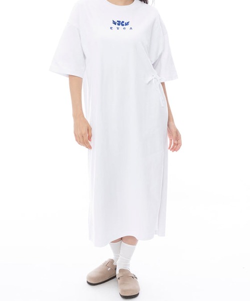 RVCA（ルーカ）の「RVCA/ルーカ Tシャツワンピース BF043-391（ワンピース・レディース・ホワイト/ブラック・S/M）」の4枚目の写真