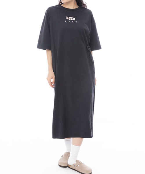 RVCA（ルーカ）の「RVCA/ルーカ Tシャツワンピース BF043-391（ワンピース・レディース・ホワイト/ブラック・S/M）」の9枚目の写真