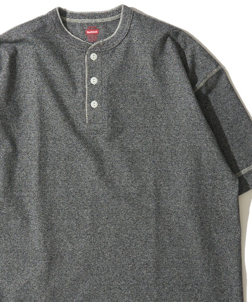 Healthknit(ヘルスニット)の「【Healthknit】Henleyneck S/S Tee / ヘンリーネック ショートスリーブTシャツ(Tシャツ/カットソー・メンズ・ヘザーチャコール/ブラック/オートミール/ホワイト/チャコールグレー/杢グレー・MEDIUM/LARGE/X-LARGE/SMALL)」の3枚目の写真