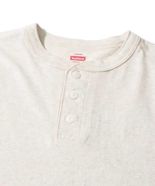 Healthknit(ヘルスニット)の「【Healthknit】Henleyneck S/S Tee / ヘンリーネック ショートスリーブTシャツ(Tシャツ/カットソー・メンズ・ヘザーチャコール/ブラック/オートミール/ホワイト/チャコールグレー/杢グレー・MEDIUM/LARGE/X-LARGE/SMALL)」の17枚目の写真