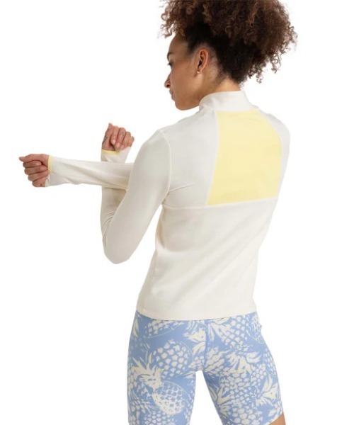 ROXY（ロキシー）の「BOLD MOVES 2.0 MESH /ロキシーロゴハーフジップトップス（その他トップス・レディース・ホワイト・X-SMALL/SMALL）」の3枚目の写真