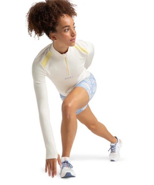 ROXY（ロキシー）の「BOLD MOVES 2.0 MESH /ロキシーロゴハーフジップトップス（その他トップス・レディース・ホワイト・X-SMALL/SMALL）」の4枚目の写真