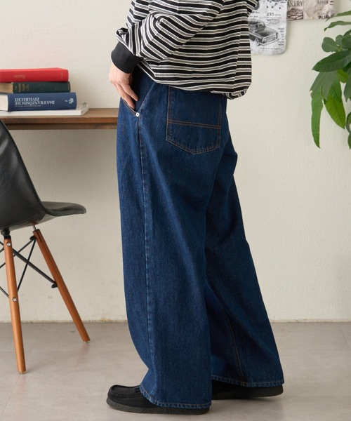 CIAOPANIC TYPY(チャオパニックティピー)の「11.5ozデニムワイドパンツ(デニムパンツ・メンズ・ネイビー/サックスブルー/ブラック・LARGE/MEDIUM)」の5枚目の写真