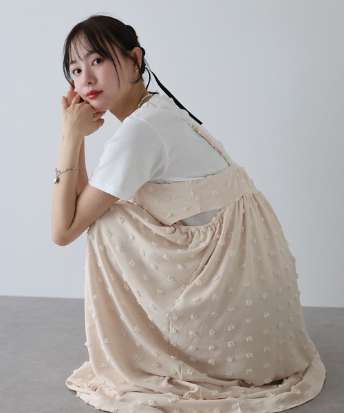 BLUEEAST(ブルーイースト)の「ドットジャガードキャミワンピース(ワンピース・レディース・アイボリー/モカ/ブラック/ブルーグレー・MEDIUM)」の15枚目の写真