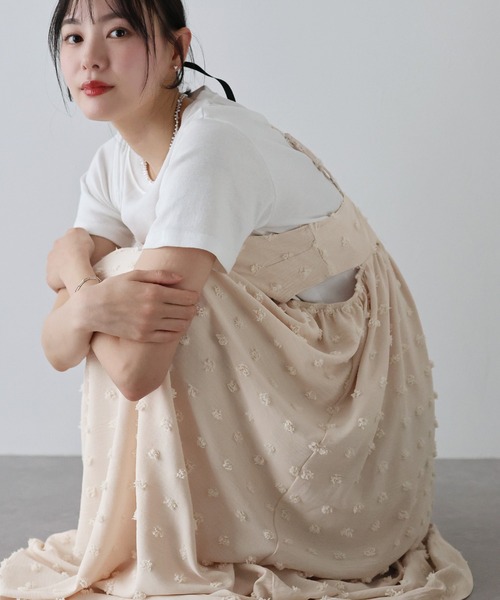 BLUEEAST(ブルーイースト)の「ドットジャガードキャミワンピース(ワンピース・レディース・アイボリー/モカ/ブラック/ブルーグレー・MEDIUM)」の17枚目の写真