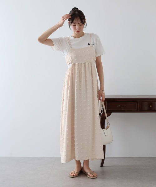 Sairi様専用】ジャガードワンピース ブルー Mサイズ