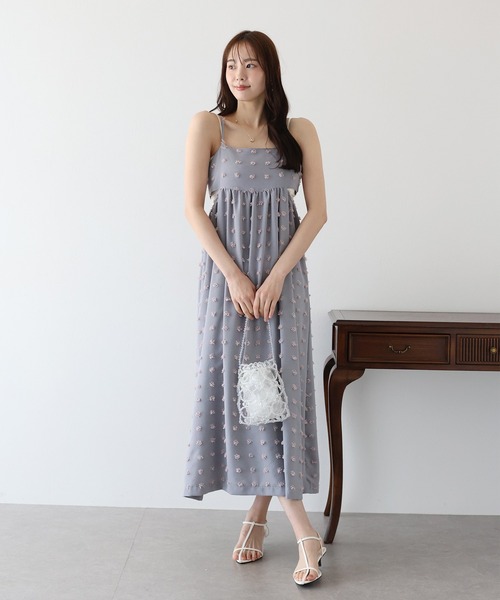 BLUEEAST(ブルーイースト)の「ドットジャガードキャミワンピース(ワンピース・レディース・アイボリー/モカ/ブラック/ブルーグレー・MEDIUM)」の21枚目の写真