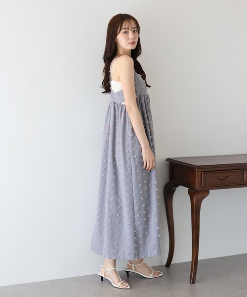 BLUEEAST(ブルーイースト)の「ドットジャガードキャミワンピース(ワンピース・レディース・アイボリー/モカ/ブラック/ブルーグレー・MEDIUM)」の22枚目の写真