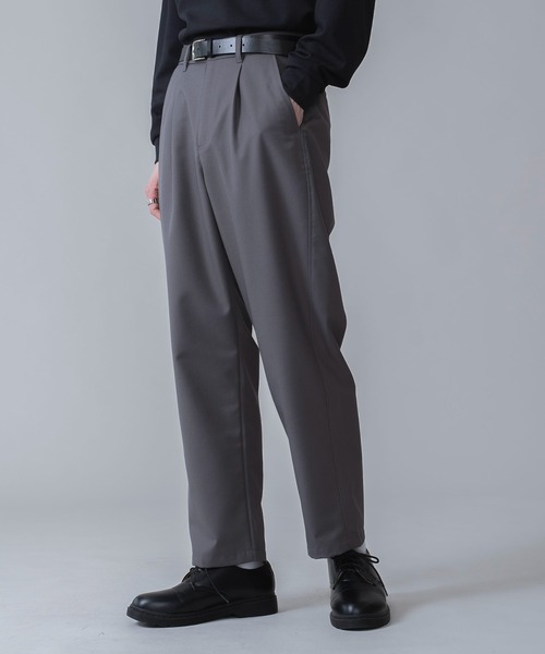 BROWNY(ブラウニー)の「BROWNY/TRベルト付きスラックス(スラックス・メンズ・ダークグレー/ブラック・LARGE/MEDIUM)」の1枚目の写真