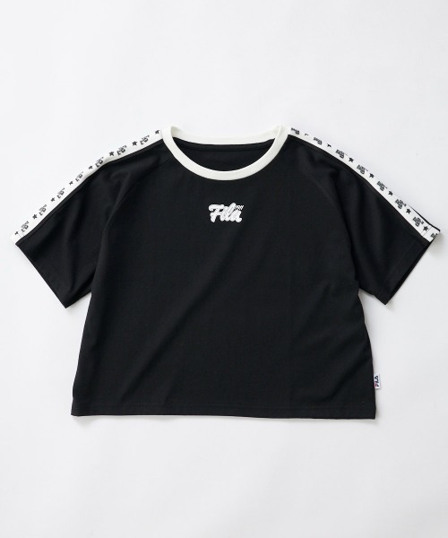 FILA（フィラ）の「オーバーサイズ半袖Tシャツ（Tシャツ/カットソー・キッズ・ホワイト/ブラック/ライトブルー・130/140/150/160）」の2枚目の写真