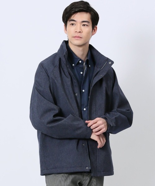 TAKA-Q(タカキュー)の「【ストレッチ 撥水 防風 防花粉 ウォッシャブル】タカキュー ALL WEATHER TEX ツイル裏メッシュ スタンドブルゾン(ブルゾン・メンズ・ブラック/ネイビー・LARGE/MEDIUM/X-LARGE)」の2枚目の写真