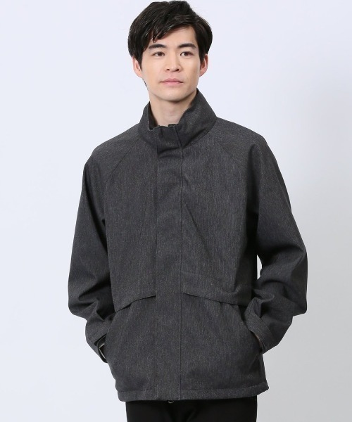 TAKA-Q(タカキュー)の「【ストレッチ 撥水 防風 防花粉 ウォッシャブル】タカキュー ALL WEATHER TEX ツイル裏メッシュ スタンドブルゾン(ブルゾン・メンズ・ブラック/ネイビー・LARGE/MEDIUM/X-LARGE)」の1枚目の写真