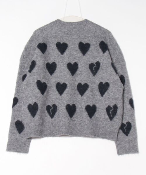 ALLSAINTS（オールセインツ）の「AMORA LOVE HEART JACQUARD BRUSHED JUMPER | AMORA ラブ ハート ジャカード ブラッシュ ニット・セーター（ニット/セーター・レディース・グレー系その他・XS/S/M/L）」の5枚目の写真