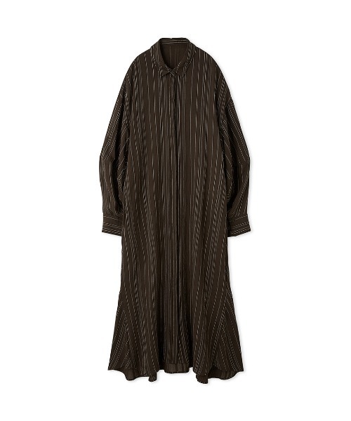 styling/（スタイリング）の「ジャガードシャツワンピース（ワンピース・レディース・ホワイト/ブラウン/ブラック・1/0）」の3枚目の写真