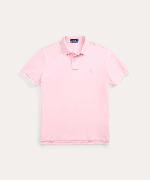 ラルフローレンポロシャツ ピンク カスタムフィット Mサイズ y□ラルフローレン/POLO Ralph Laurenカスタムフィット 半袖