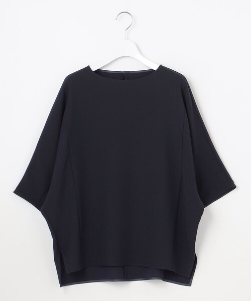 23区 L(ニジュウサンクオオキイサイズ)の「【吸水速乾/UVカット/接触冷感】ストレッチジョーゼット ドルマン カットソー(Tシャツ/カットソー・レディース・ネイビー系/ベージュ系/ダークブラウン系/ブラック系・46/44)」の17枚目の写真