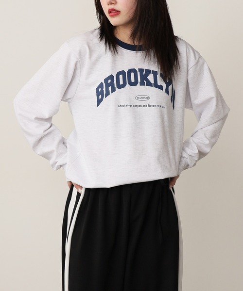 ROOPTOKYO(ループトウキョウ)の「BROOKLYN Arch Logo Print Sweatshirt / BROOKLYN アーチロゴプリント スウェット(スウェット・レディース・レッド/グレー/ネイビー・FREE)」の13枚目の写真