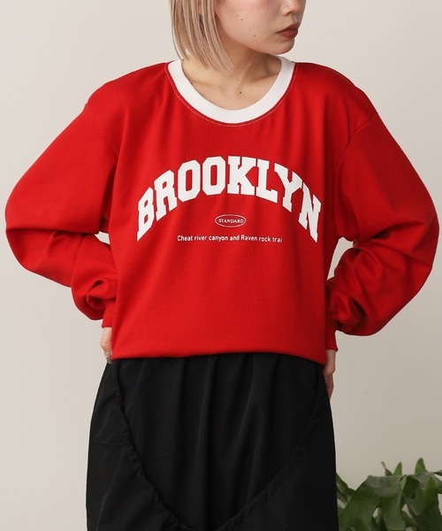 ROOPTOKYO(ループトウキョウ)の「BROOKLYN Arch Logo Print Sweatshirt / BROOKLYN アーチロゴプリント スウェット(スウェット・レディース・レッド/グレー/ネイビー・FREE)」の22枚目の写真