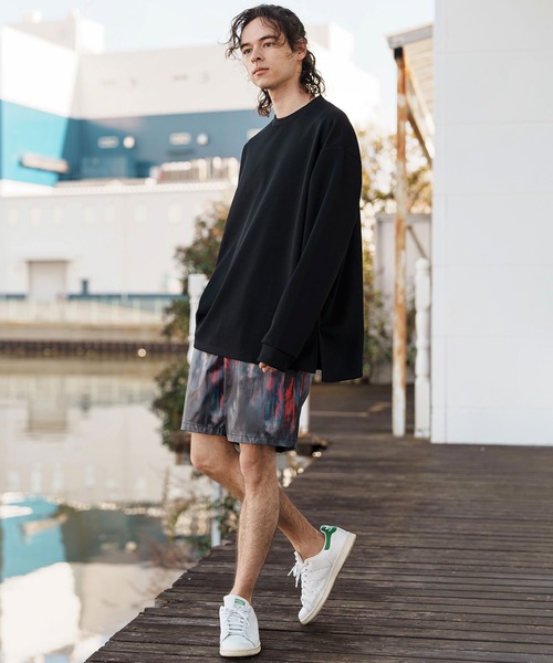 CAMBIO（カンビオ）の「mlt5073-ビックシルエットサイドスリットカットソー（Tシャツ/カットソー・メンズ・グレイッシュベージュ/ブラック/ホワイト・M/L/XL）」の7枚目の写真