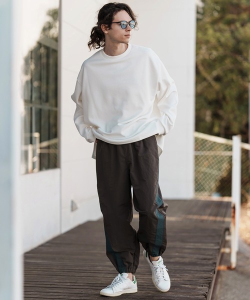 CAMBIO（カンビオ）の「mlt5073-ビックシルエットサイドスリットカットソー（Tシャツ/カットソー・メンズ・グレイッシュベージュ/ブラック/ホワイト・M/L/XL）」の20枚目の写真