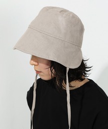 emesuelee（エメスーリー）の「UV CUT 内側接触冷感 サイズ調整可 リネンボンネットハット（ハット）」