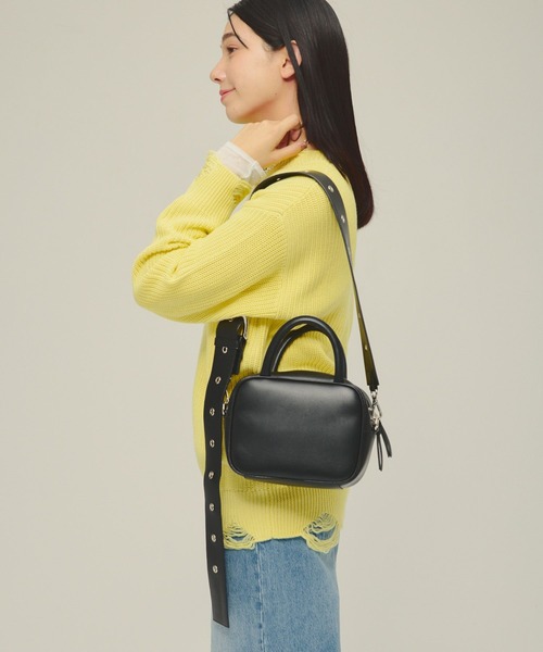 eL（エル）の「【eL】Square Mini Boston/288106（ショルダーバッグ・レディース・ブラック/シルバー/アイボリー・FREE）」の11枚目の写真