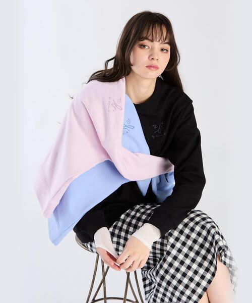To b. by agnes b.(トゥービーバイアニエスベー)の「ロゴボーイズスウェット(スウェット・レディース・ブルー・38/40)」の7枚目の写真